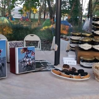 EGY DÍSZDOBOZ ESTI SÉTÁJA ÓPUSZTASZEREN (MOGY - Magyarok Országos Gyűlése - 2018) 1. Sorakozó a DIÓFAKTÚRA asztalánál 2....